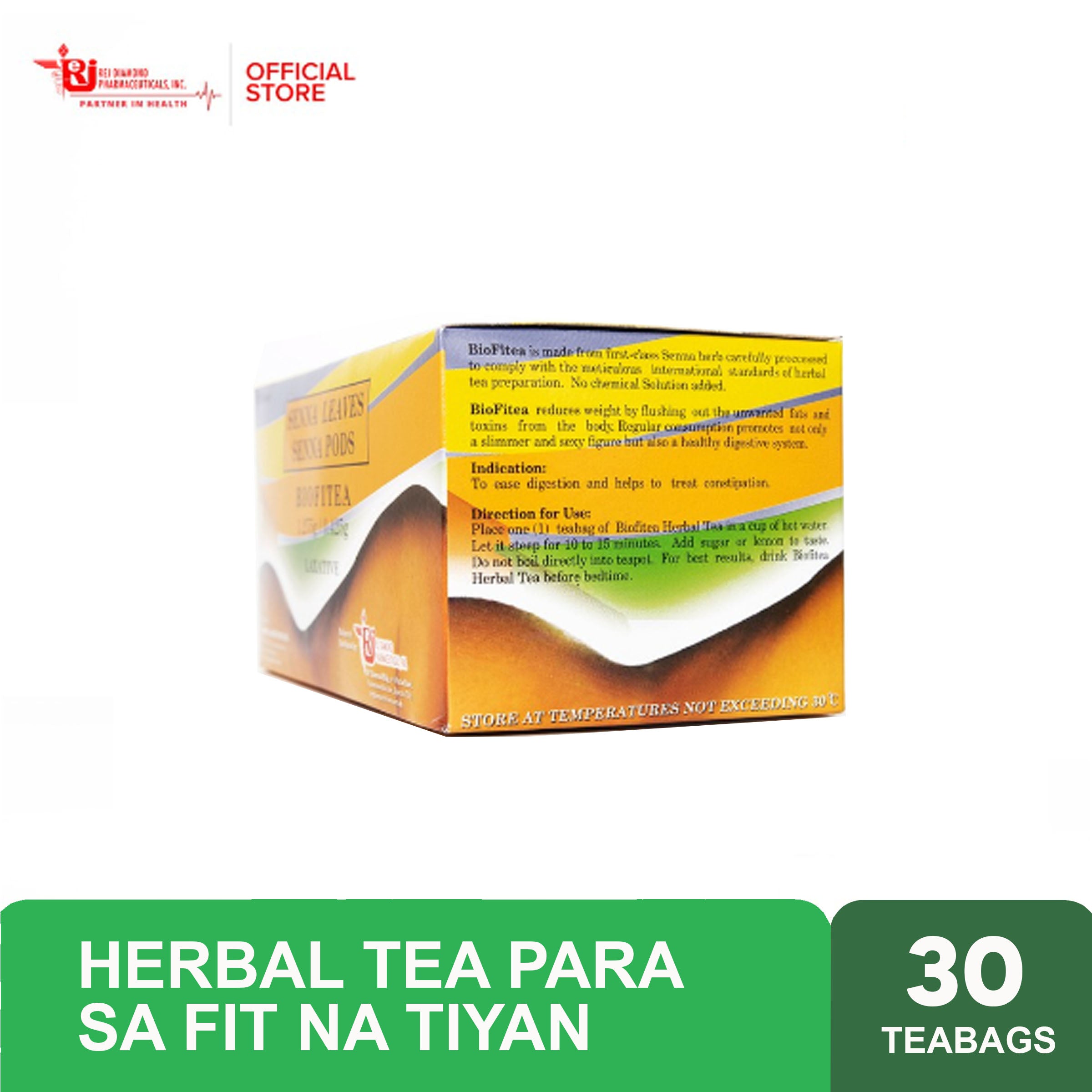 Biofitea Slimming Herbal Tea with Senna Leaves and Senna Pods - 30 Teabags (Laxative and Detox)