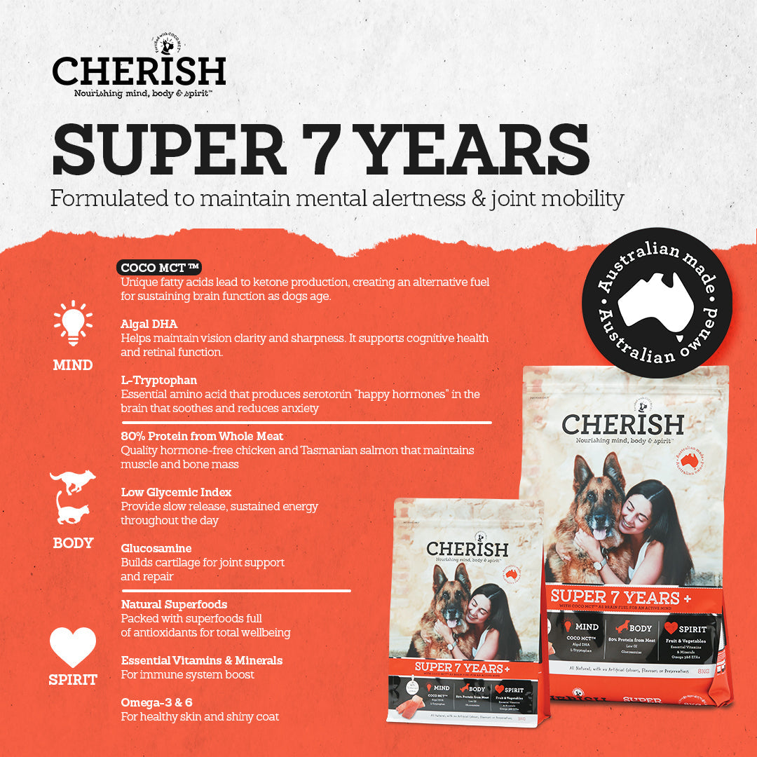 CHERISH Super 7 Years+ Dog Food (8kg)