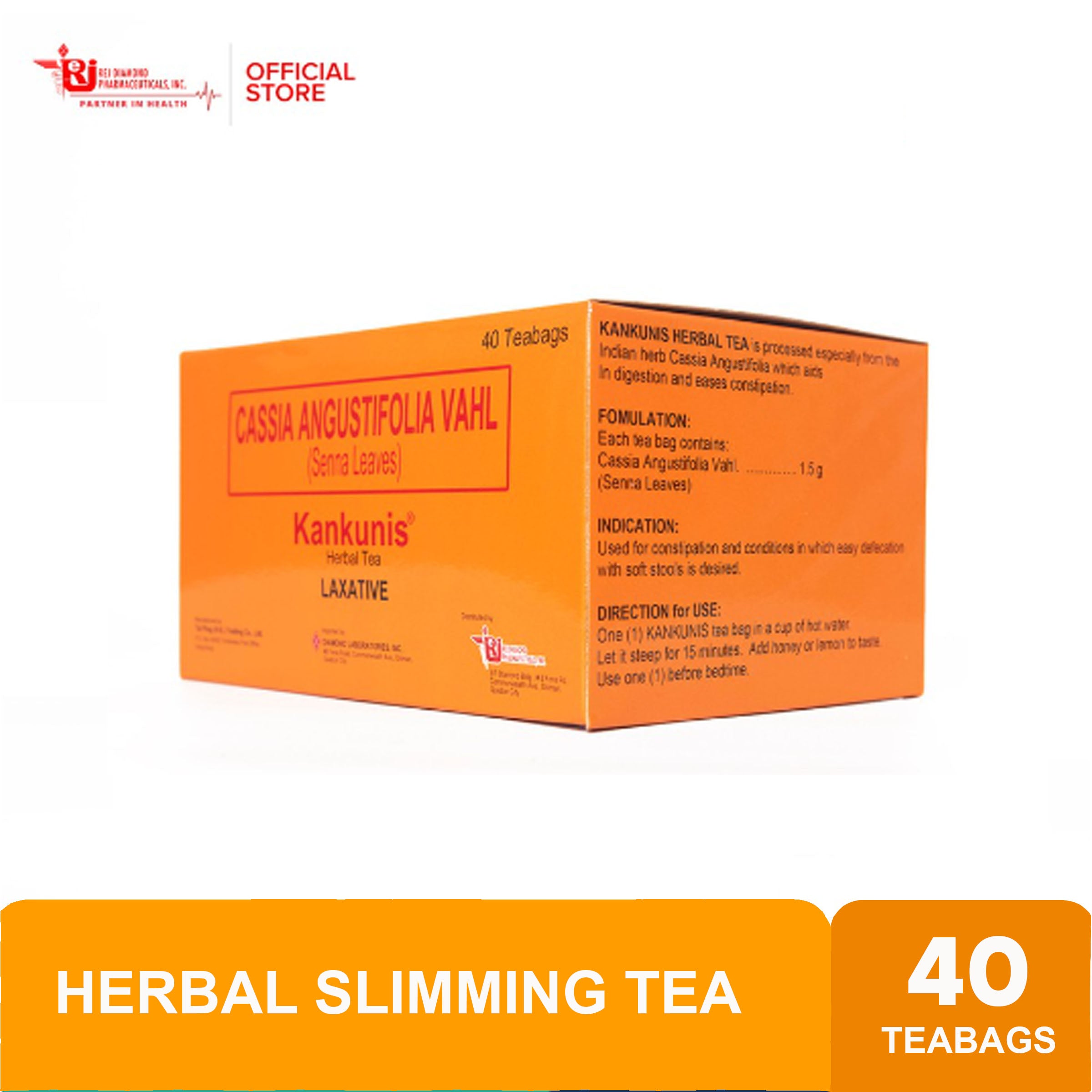 Kankunis Herbal Slimming Tea - 40 Teabags (Laxative and Detox)