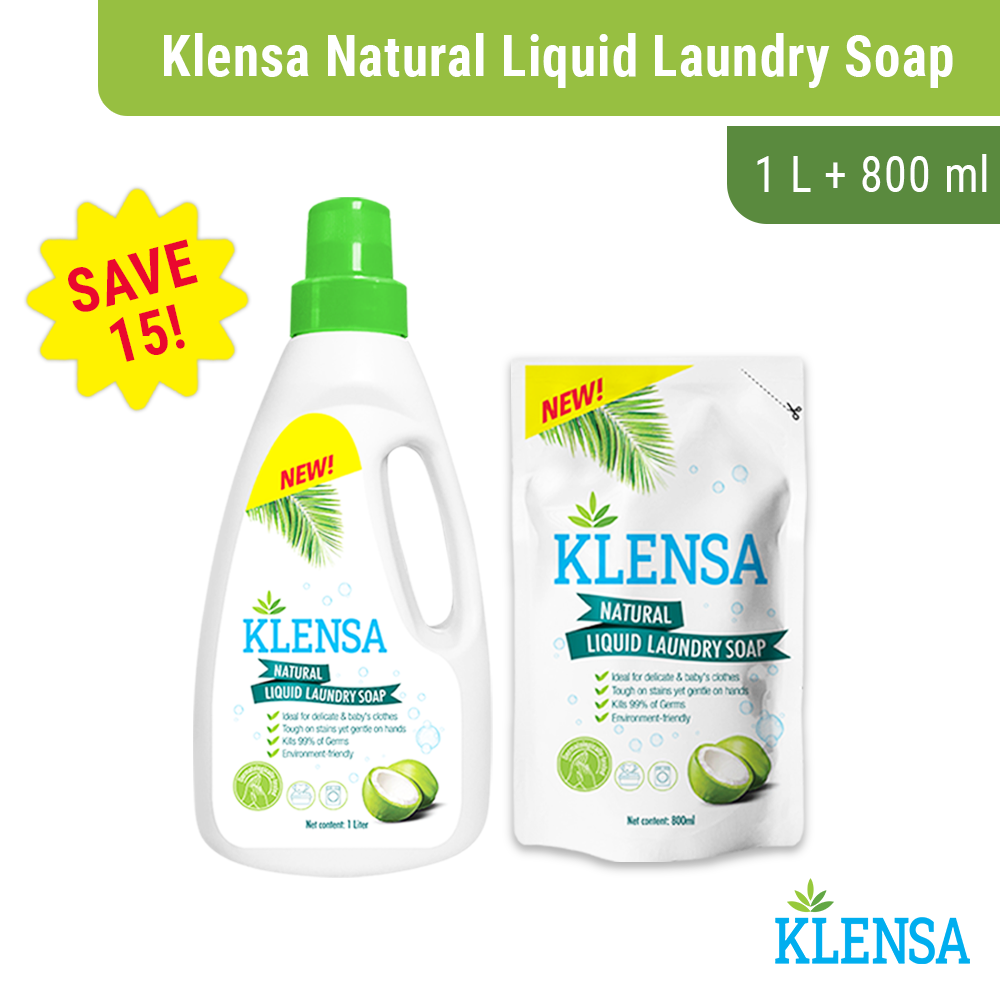 Klensa Liquid Laundry Soap - 1L + 800ml Bundle – Food Plus Store